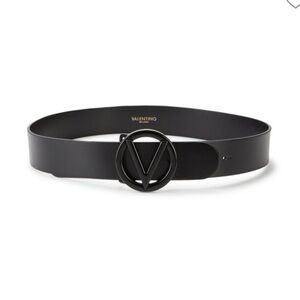 Valentino Tonal V-Logo Leather Belt